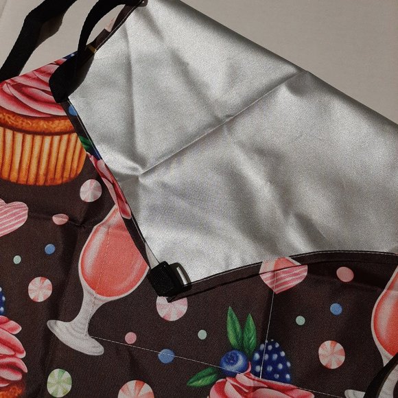 Cupcakes and Cocktails kitchen Apron 33 inch height 28 inch width very cute fun - Picture 4 of 4